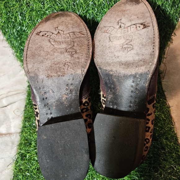 Freebird by Steven Maroon and Leopard Ankle Boots womens size 9 - Picture 8 of 8